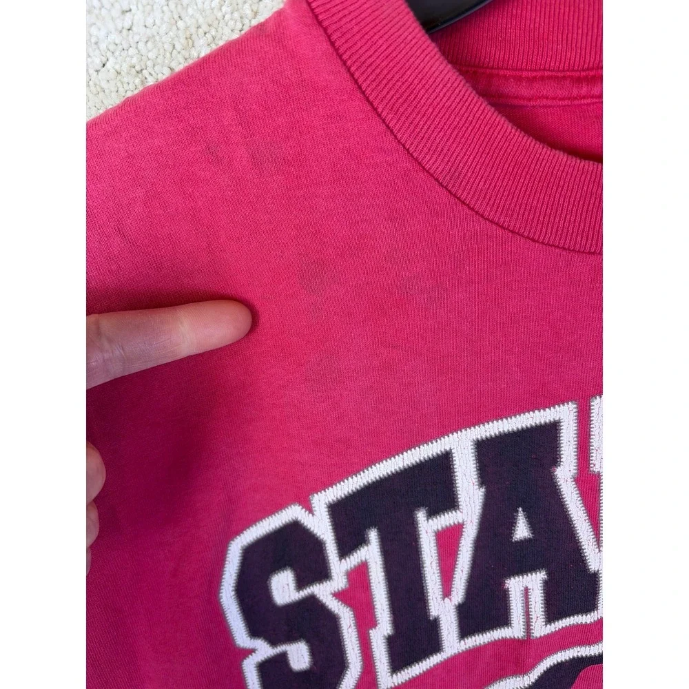 Starter‎ Muscle Tee Mens Large Red Vintage 90s USA Made Sleeveless Shirt FLAWS